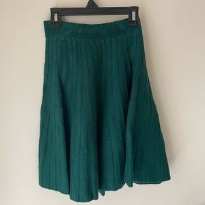 Anthropologie Forrest Green Knit Skirt